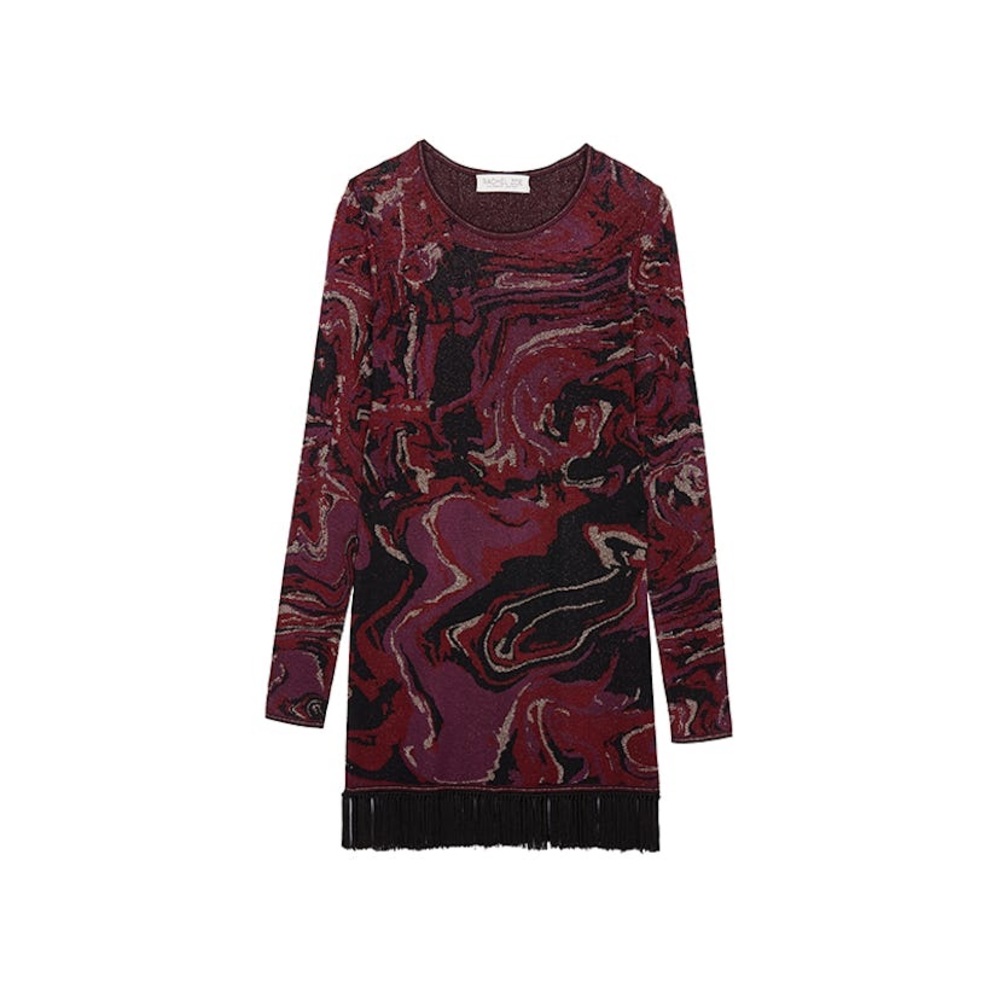 Katie Fringed Marble Mini Dress